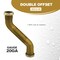 Everflow Double Offset for Tubular Drain Applications, 20GA Brass 1-1/2"x12" 22212-20 - alternate 5